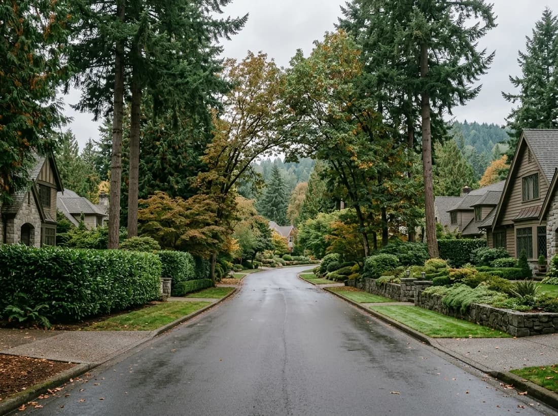 A residential street on Seattle’s Eastside